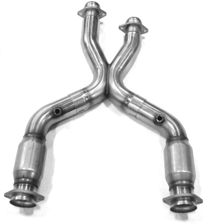 3" x 2-1/2" SS Catted X-Pipe. 1999-2004 Mustang. (Connects to OEM)